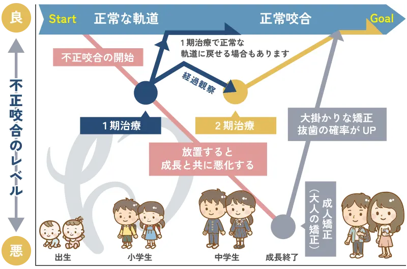 小児矯正歯科の治療の流れ